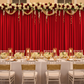 red and gold luxury bridal shower with Spandex 4-way Stretch Backdrop Drape Curtain 18ft H x 60" W - Red