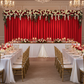 romantic wedding reception with Spandex 4-way Stretch Backdrop Drape Curtain 18ft H x 60" W - Red