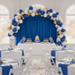 kids birthday party with Spandex 4-way Stretch Backdrop Drape Curtain 18ft H x 60" W - Royal-Blue