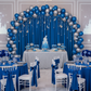 cinderella inspired birthday party with Spandex 4-way Stretch Backdrop Drape Curtain 18ft H x 60" W - Royal-Blue