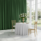 Spandex 4-way Stretch Backdrop Drape Curtain 18ft H x 60" W - Willow Green for intimate indoor anniversary dinner setup
