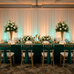 wedding reception with Spandex 4-way Stretch Backdrop Drape Curtain 20ft H x 60" W - Ivory