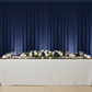 wedding reception with Spandex 4-way Stretch Backdrop Drape Curtain 20ft H x 60" W - Navy Blue