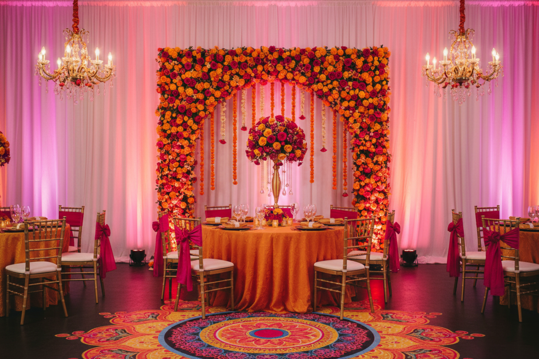 reunion setup with Spandex 4-way Stretch Backdrop Drape Curtain 20ft H x 60
