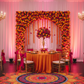 reunion setup with Spandex 4-way Stretch Backdrop Drape Curtain 20ft H x 60" W - White