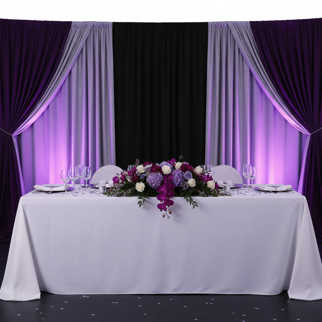 Spandex 4-way Stretch Drape Curtain 10ft H x 118