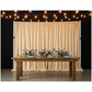 Spandex 4-way Stretch Drape Curtain 10ft H x 118" W - Champagne rustic themed indoor backdrop setup