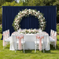 Spandex 4-way Stretch Drape Curtain 10ft H x 118" W - Navy Blue for outdoor wedding backdrop setup
