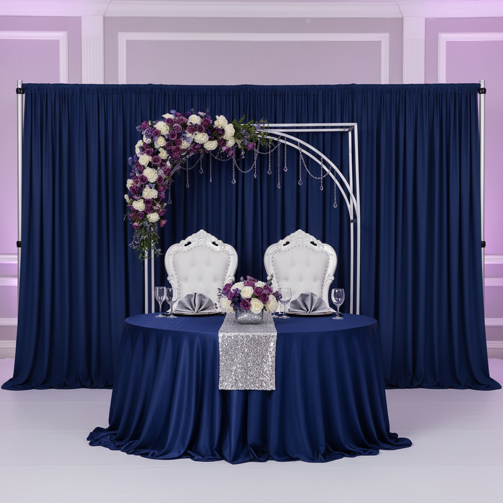 Spandex 4-way Stretch Drape Curtain 10ft H x 118