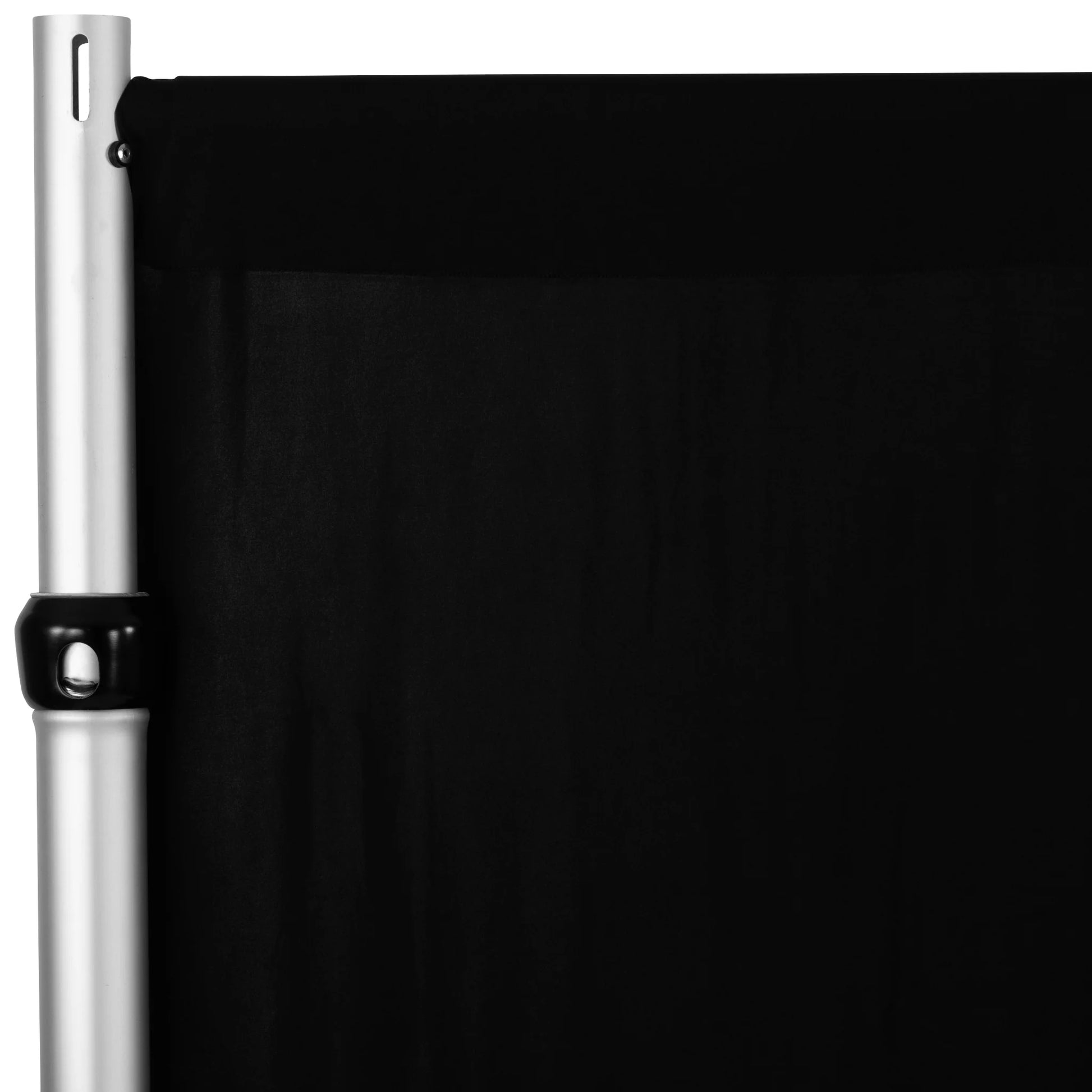 Spandex 4-way Stretch Drape Curtain 10ft H x 118" W Black flat view