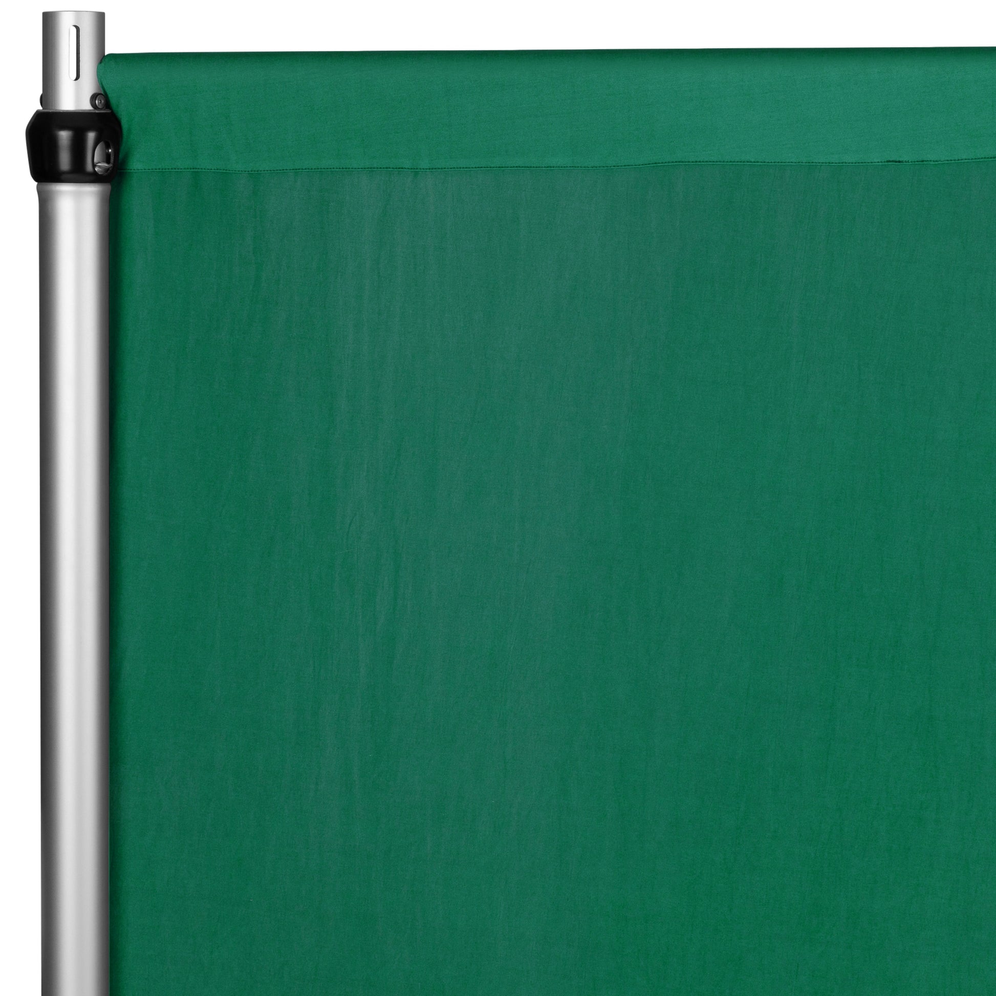Spandex 4-way Stretch Drape Curtain 10ft H x 118" W Emerald Green corner flat
