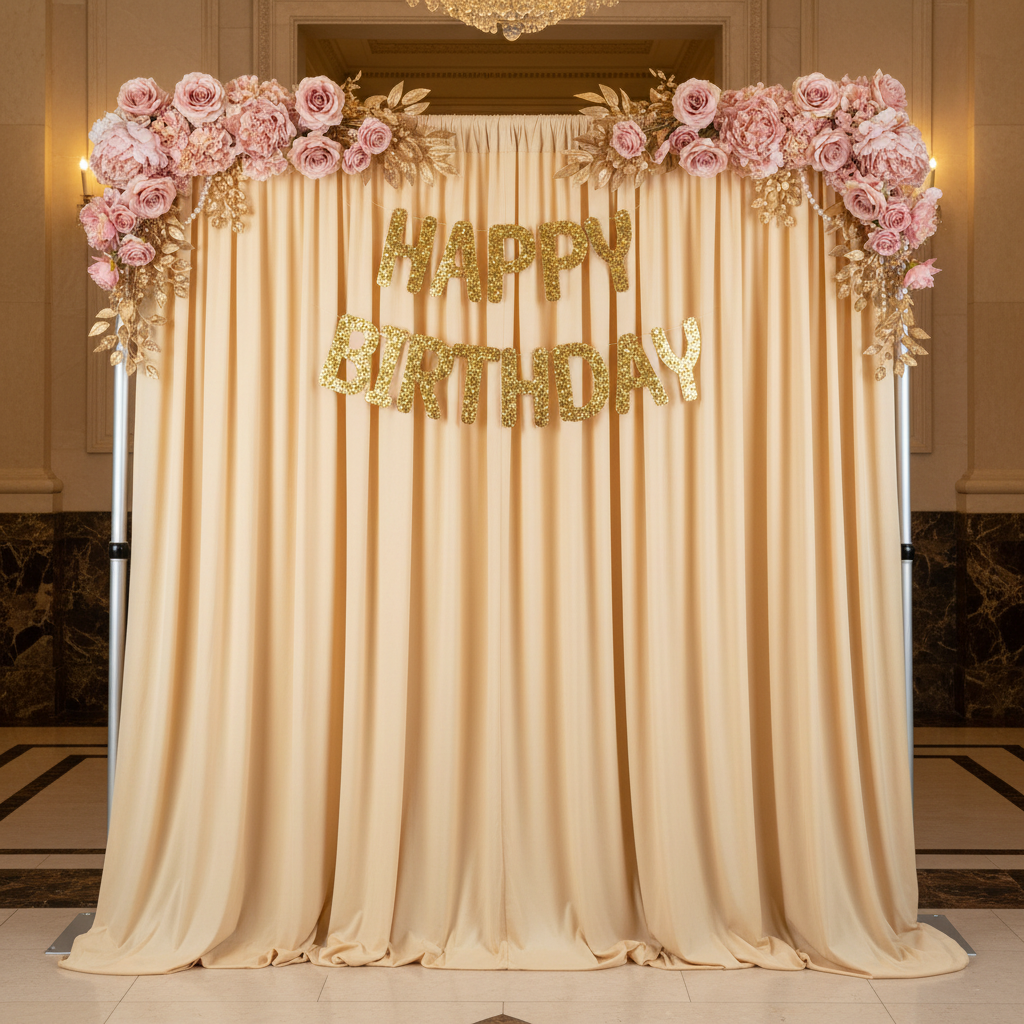 Spandex 4-way Stretch Drape Curtain 12ft H x 118
