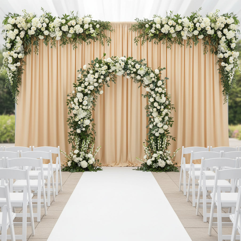 Spandex 4-way Stretch Drape Curtain 12ft H x 118