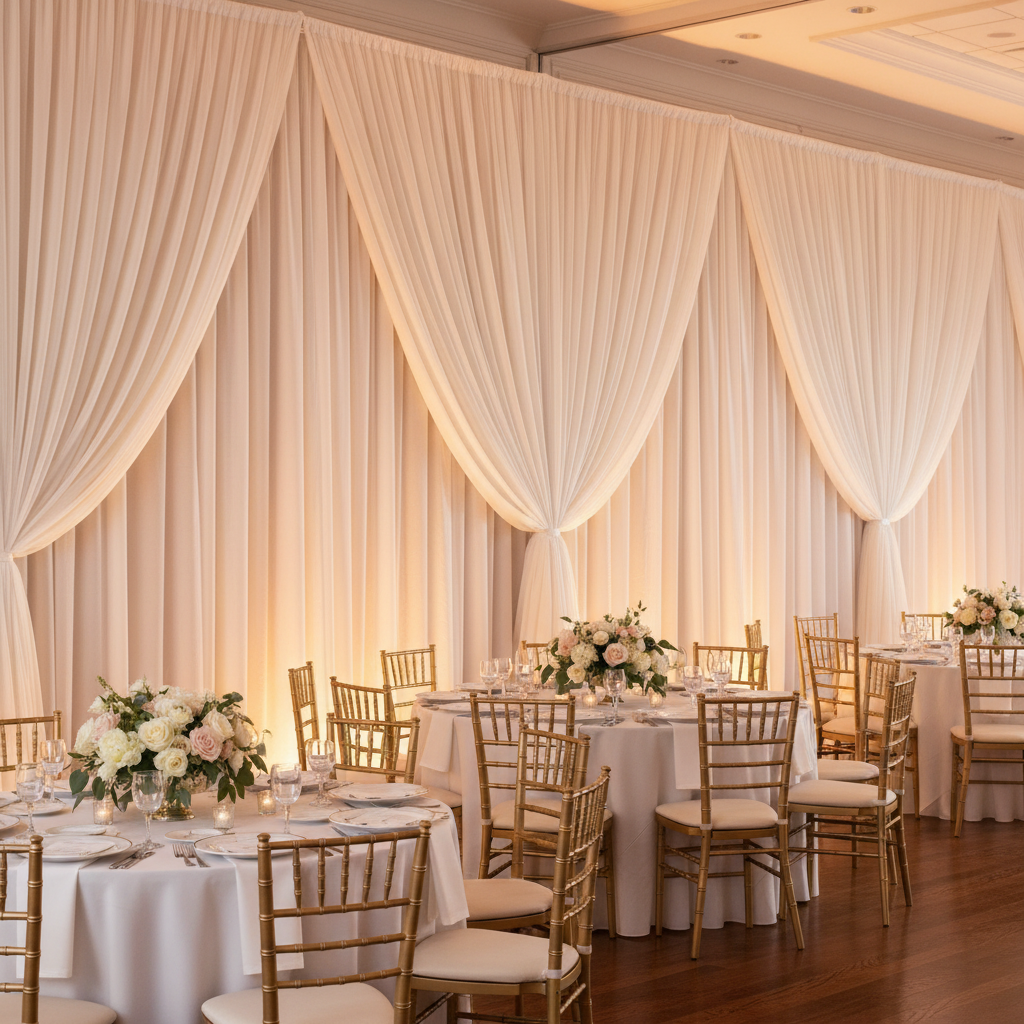 Spandex 4-way Stretch Drape Curtain 12ft H x 118