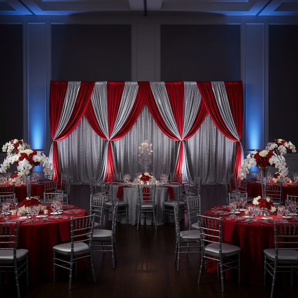 Spandex 4-way Stretch Drape Curtain 12ft H x 118