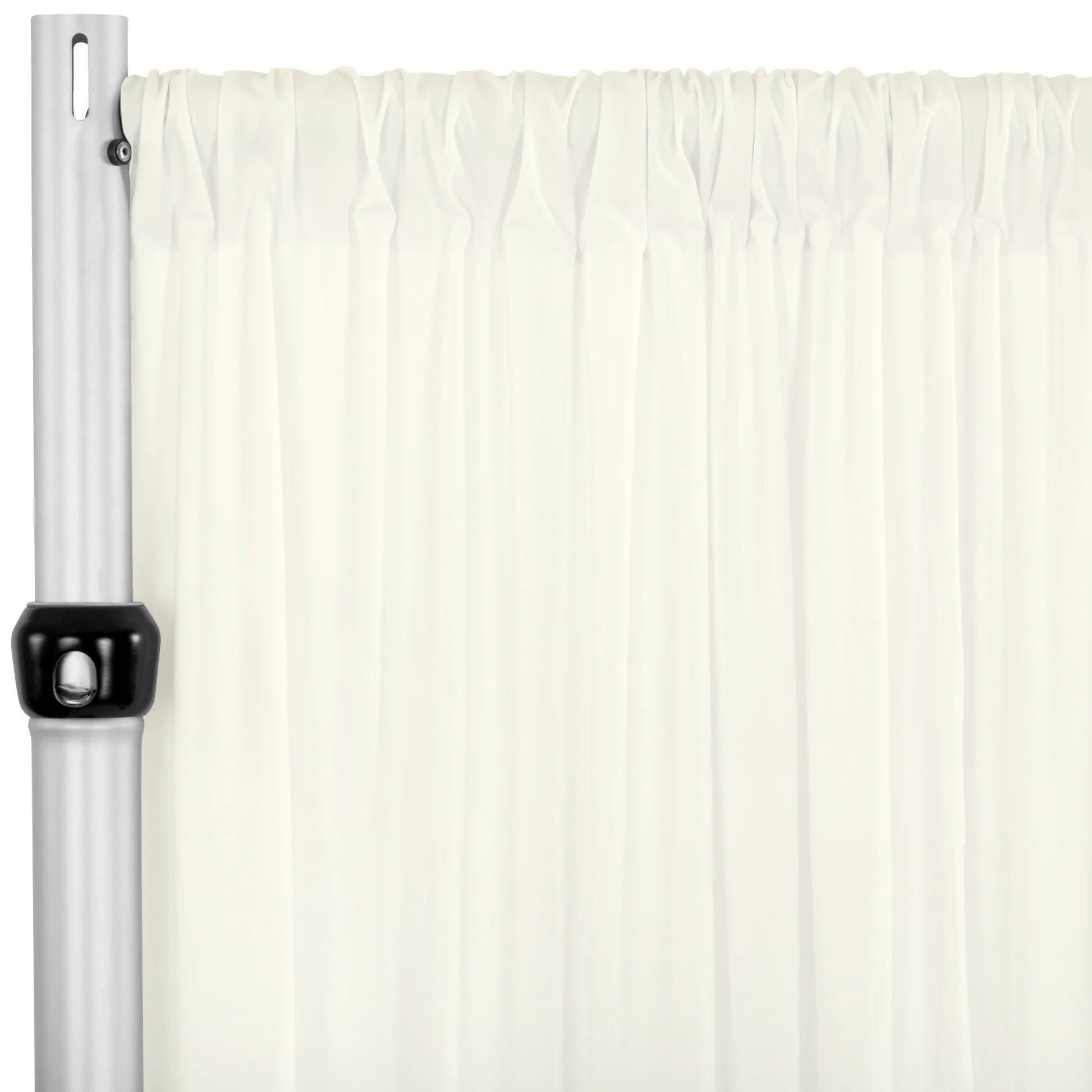 Spandex 4-way Stretch Drape Curtain 12ft H x 118" W - Ivory