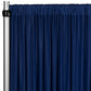 Spandex 4-way Stretch Drape Curtain 12ft H x 118" W - Navy Blue