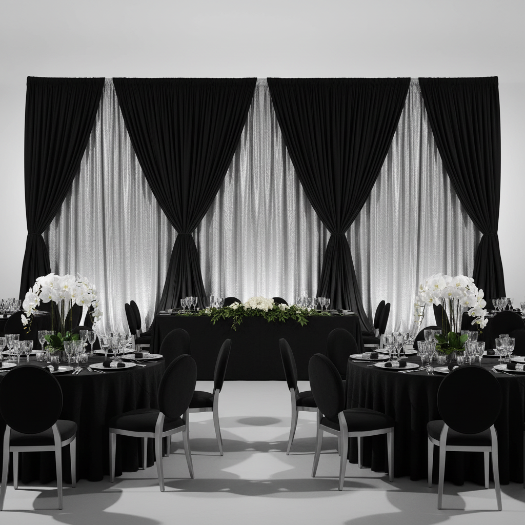 Spandex 4-way Stretch Drape Curtain 14ft H x 118