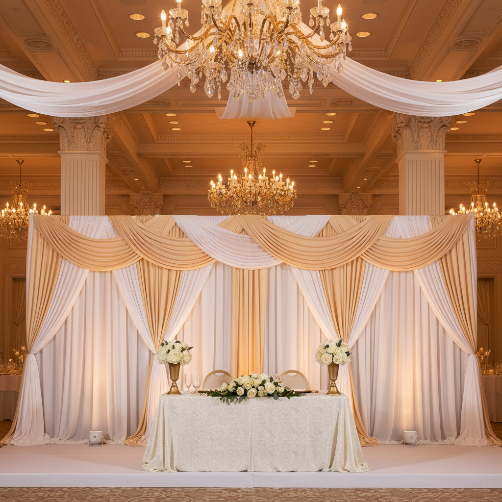 Spandex 4-way Stretch Drape Curtain 14ft H x 118