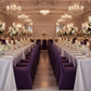 wedding reception with Spandex Banquet Chair Cover - Eggplant/Plum