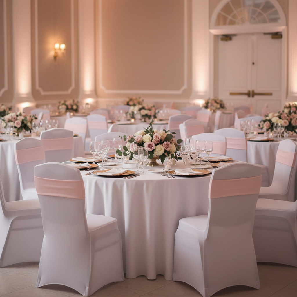 Spandex Chair Band - Blush/Rose Gold