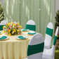spring garden setup with Spandex Chair Band - Emerald Green
