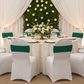 wedding backdrop setup withSpandex Chair Band - Emerald Green
