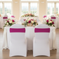 Spandex Chair Band Fuchsia on a banquet chair