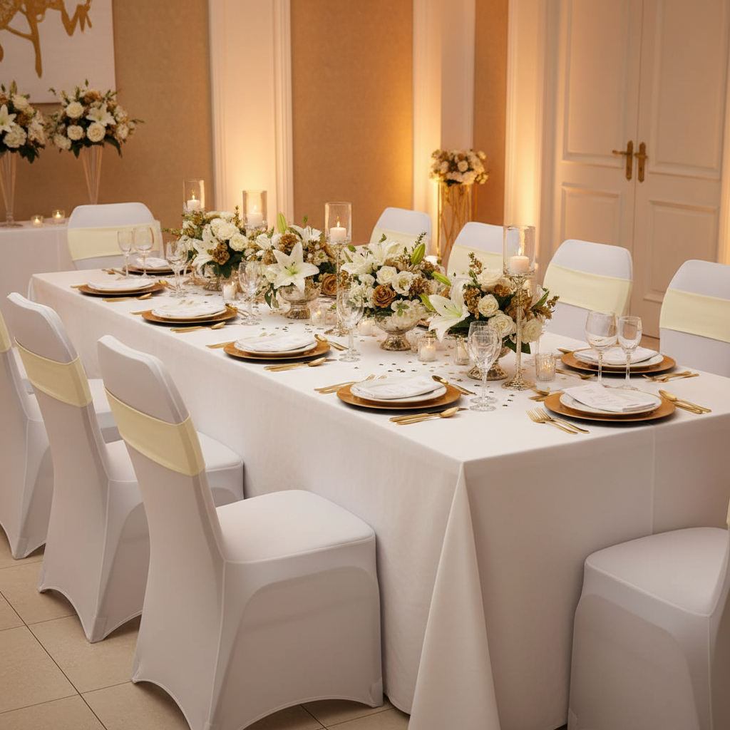 Spandex Chair Band - Ivory