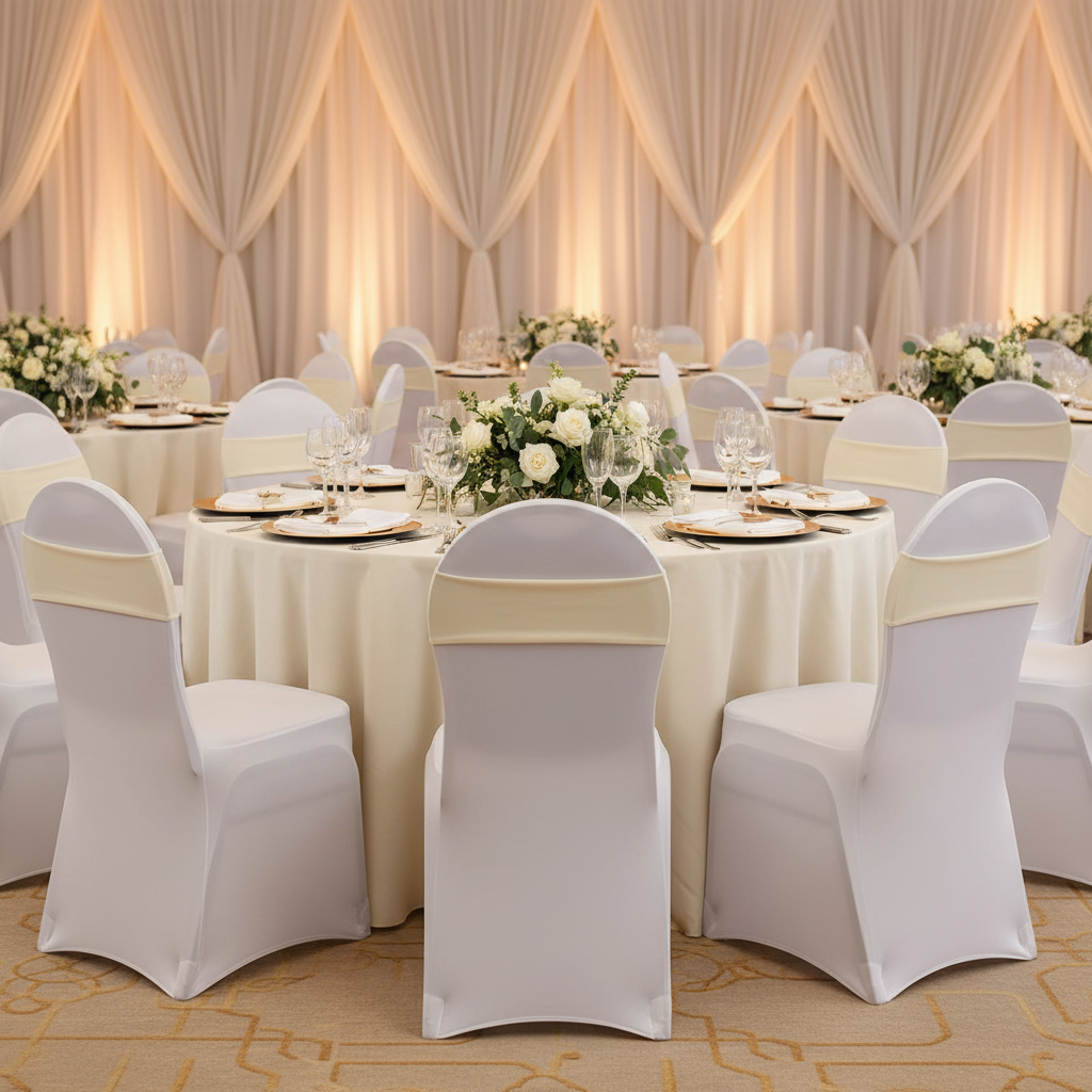 Spandex Chair Band - Ivory