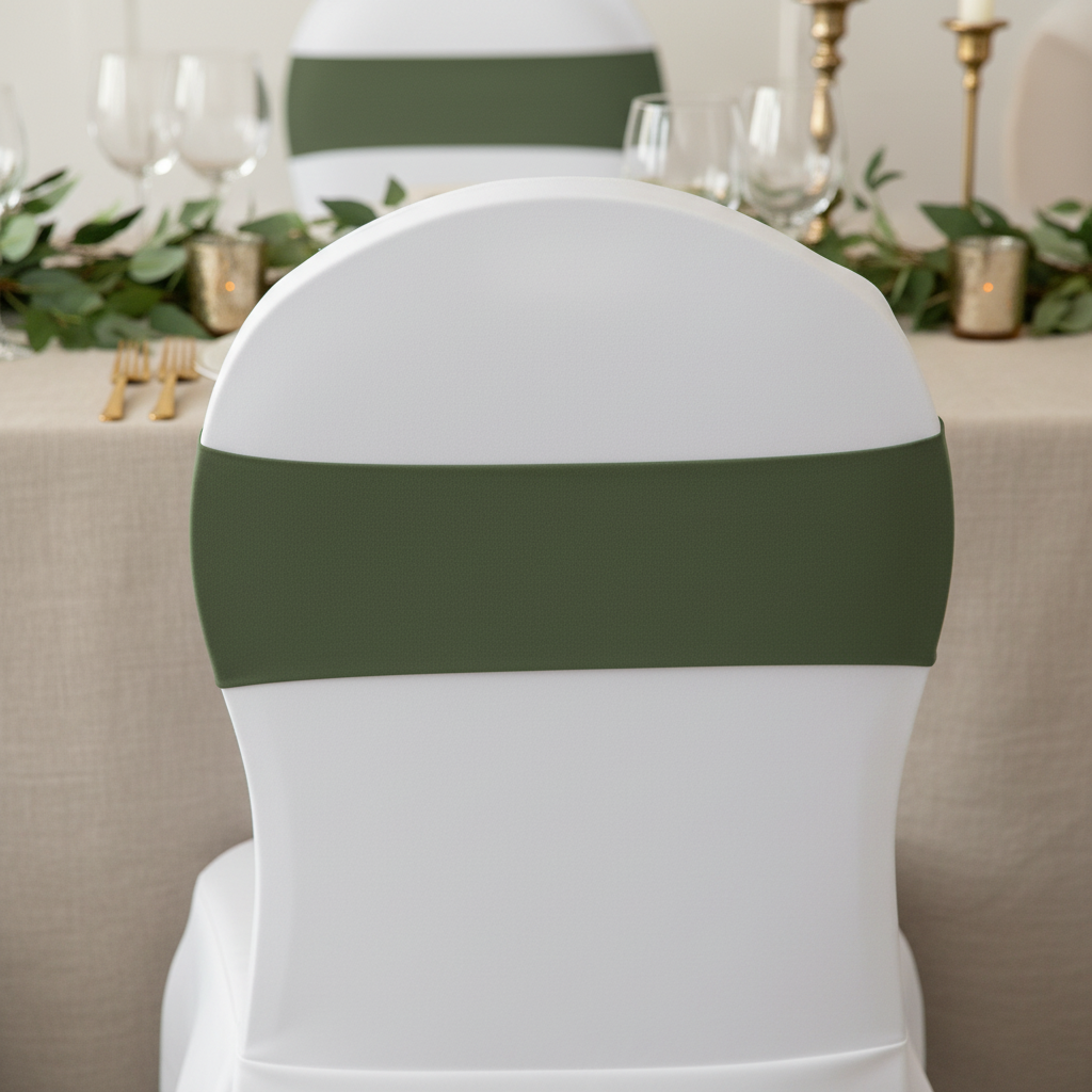 Spandex Chair Band Willow Green close up