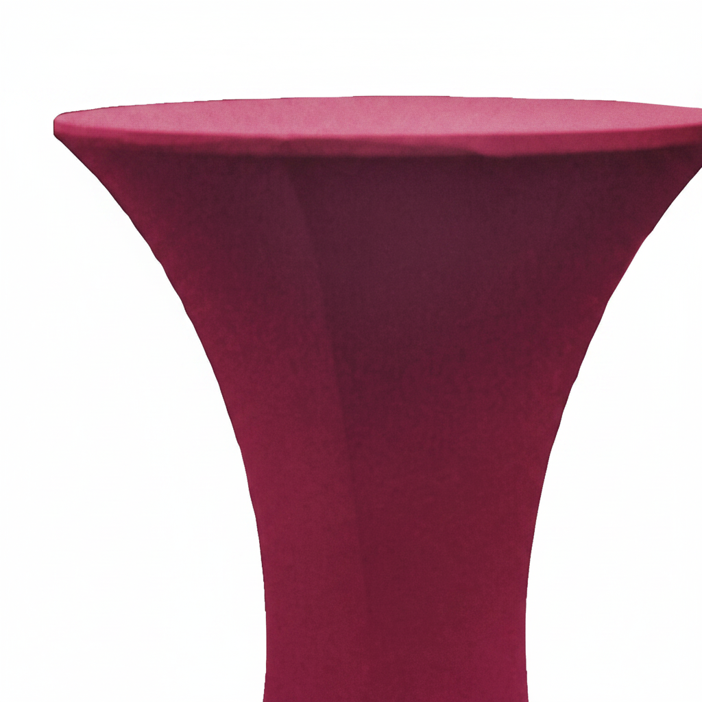 Spandex-Cocktail-Table-Cover-30-Round-Burgundy detail