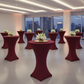 Spandex-Cocktail-Table-Cover-30-Round-Burgundy for corporate gala