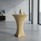 Spandex Cocktail Table Cover 30" Round - Champagne | 