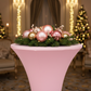 Spandex Cocktail Table Cover 30" Round - Pink detail