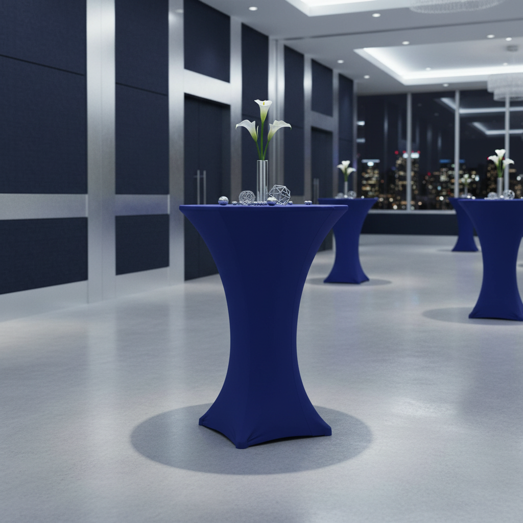 Spandex Cocktail Table Cover 30" Round - Royal Blue | corporate event