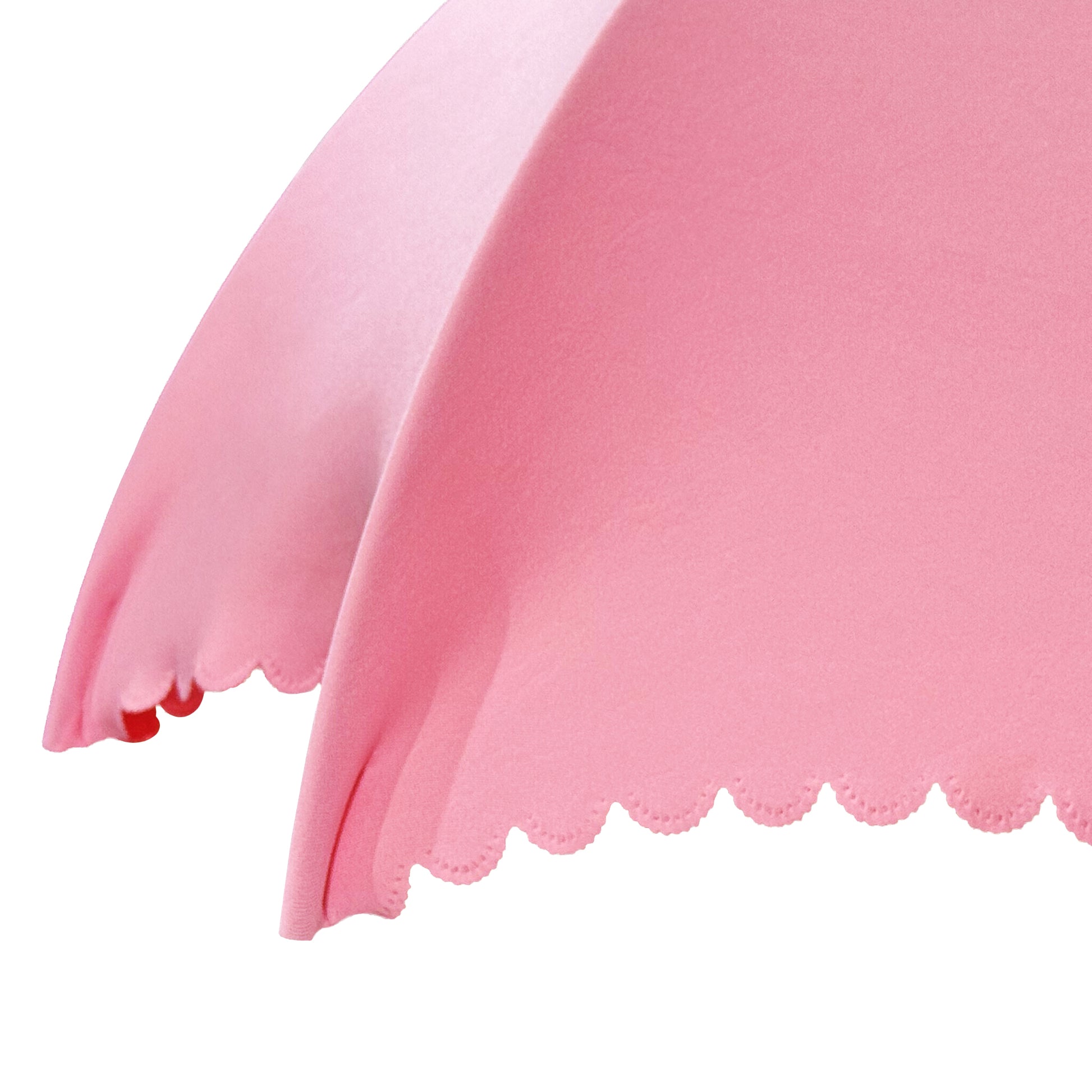 Spandex Cover for Adjustable Umbrella Centerpiece Stand Pink  scalled edge details