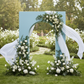 Spandex Cover for 3D Arch Door Frame Backdrop - Baby Blue