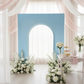 Spandex Cover for 3D Arch Door Frame Backdrop - Baby Blue