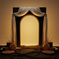 Spandex Cover for 3D Arch Door Frame Backdrop - Black