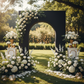 Spandex Cover for 3D Arch Door Frame Backdrop - Black
