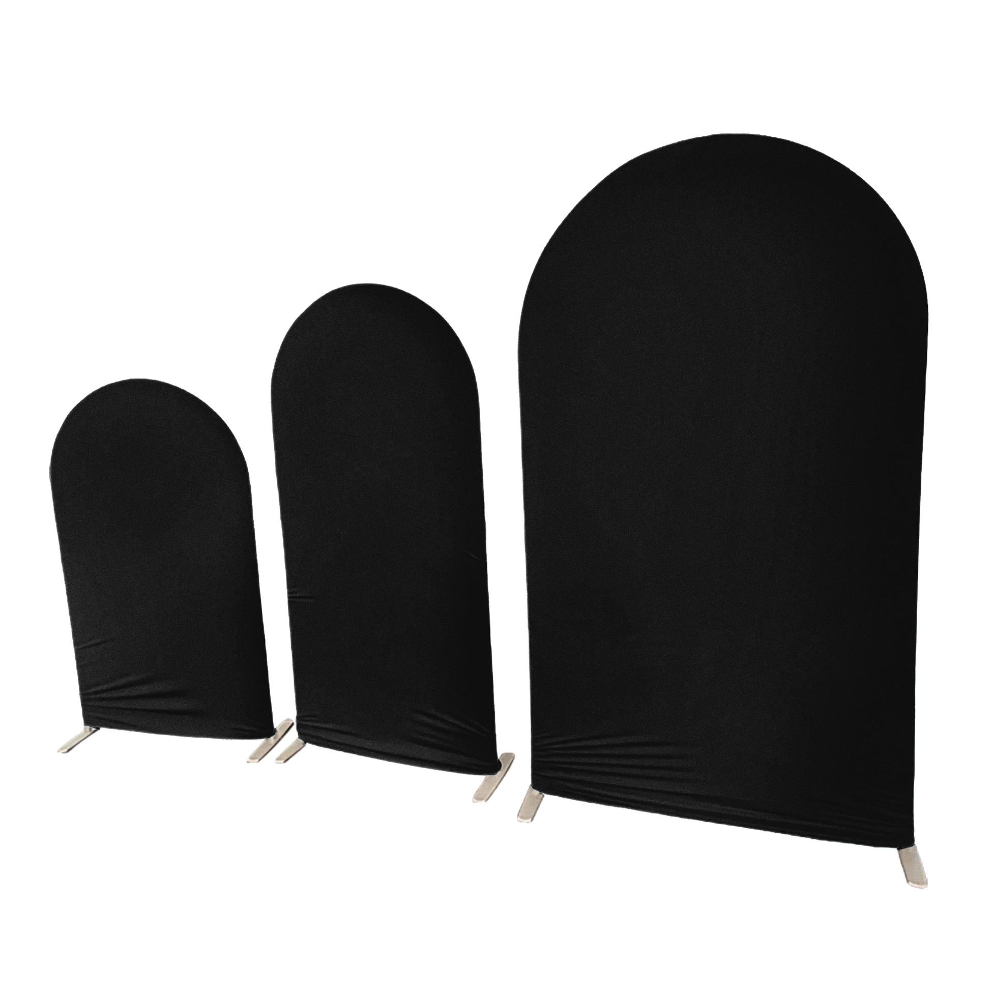 Spandex Covers for Heavy Duty Trio Arch Frame Backdrop 3pc/set - Black