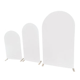 Spandex Covers for Heavy Duty Trio Arch Frame Backdrop 3pc/set - White