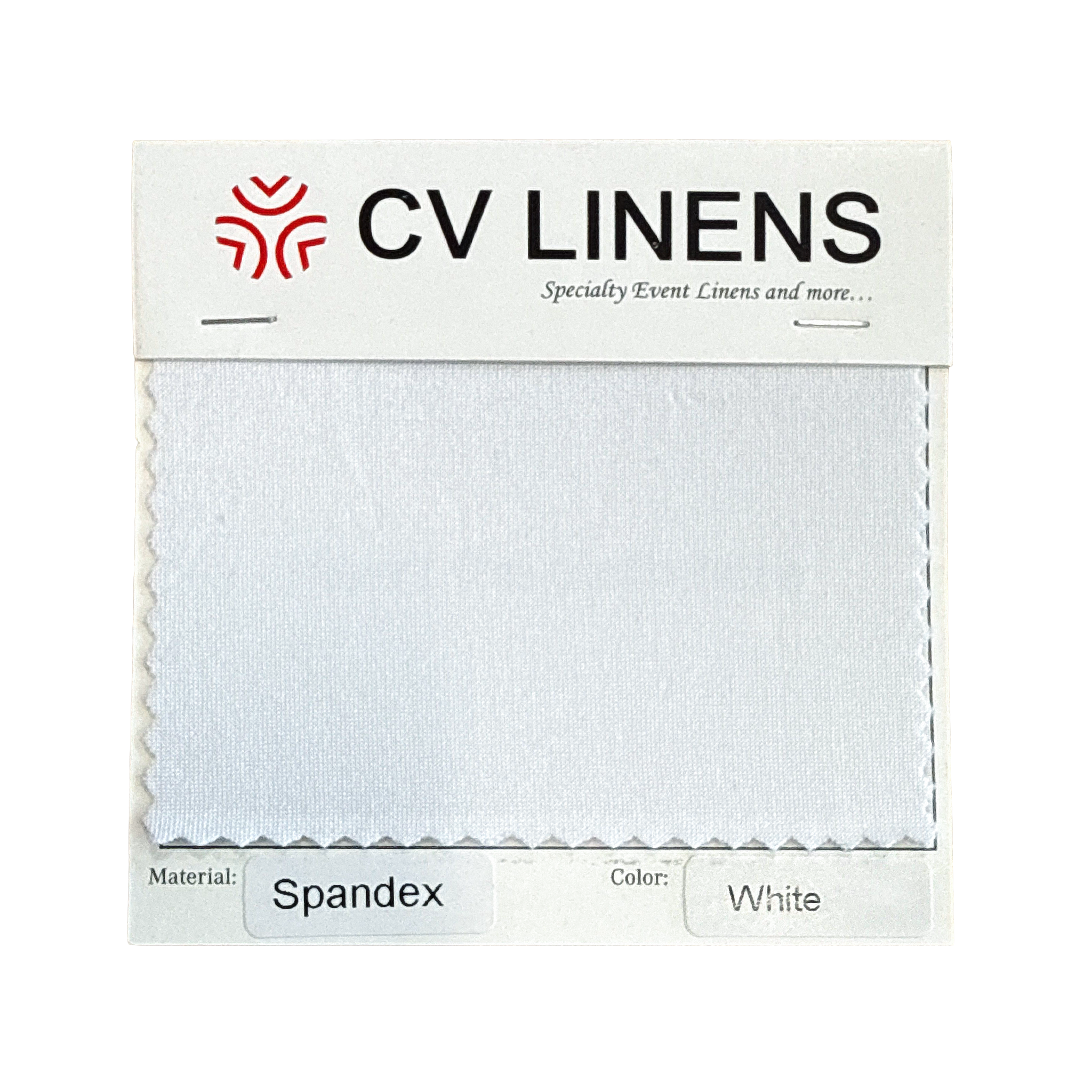 Spandex Swatch Card - White