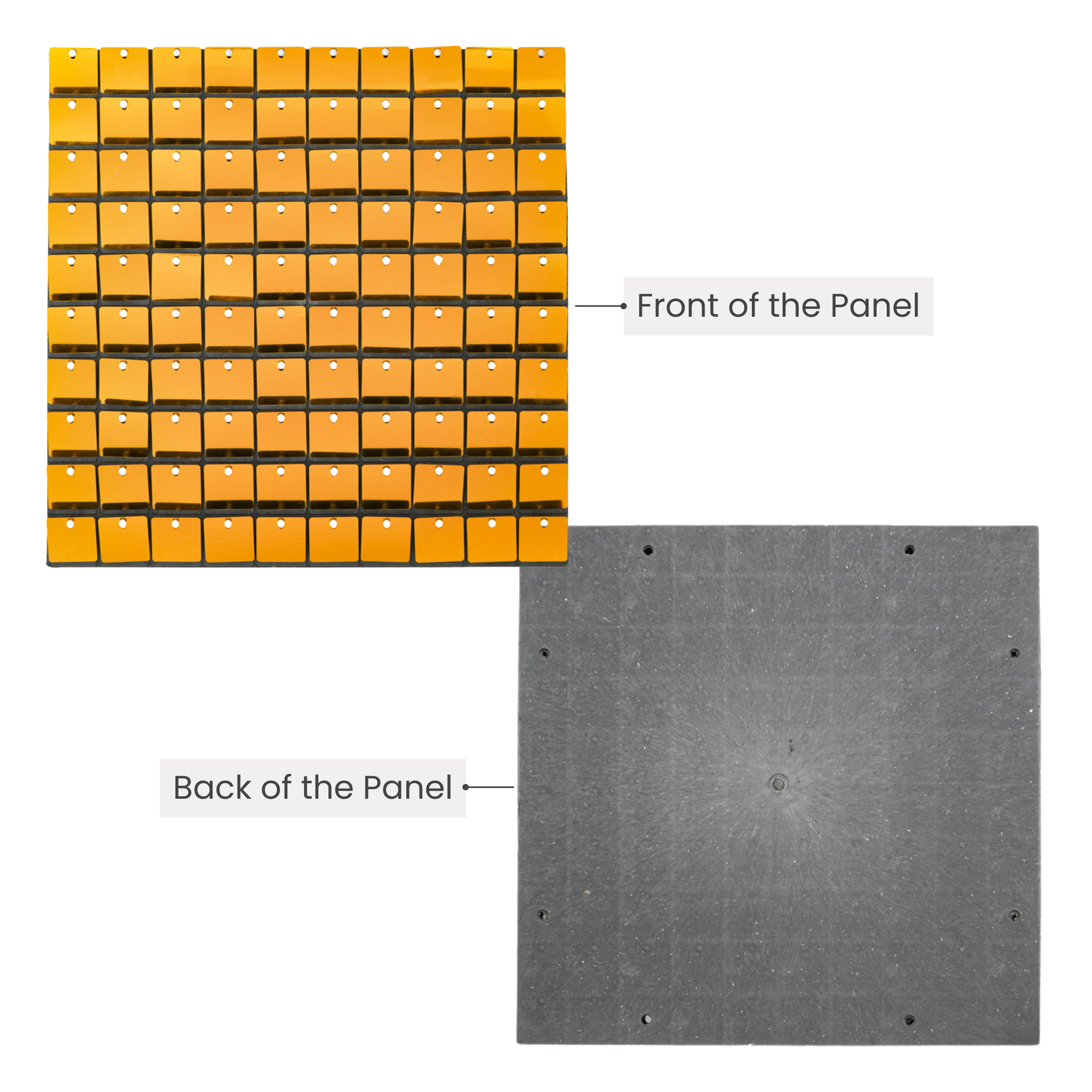 Spangle Shimmer Sequin Wall Panel Backdrops (24 panels) Gold backside