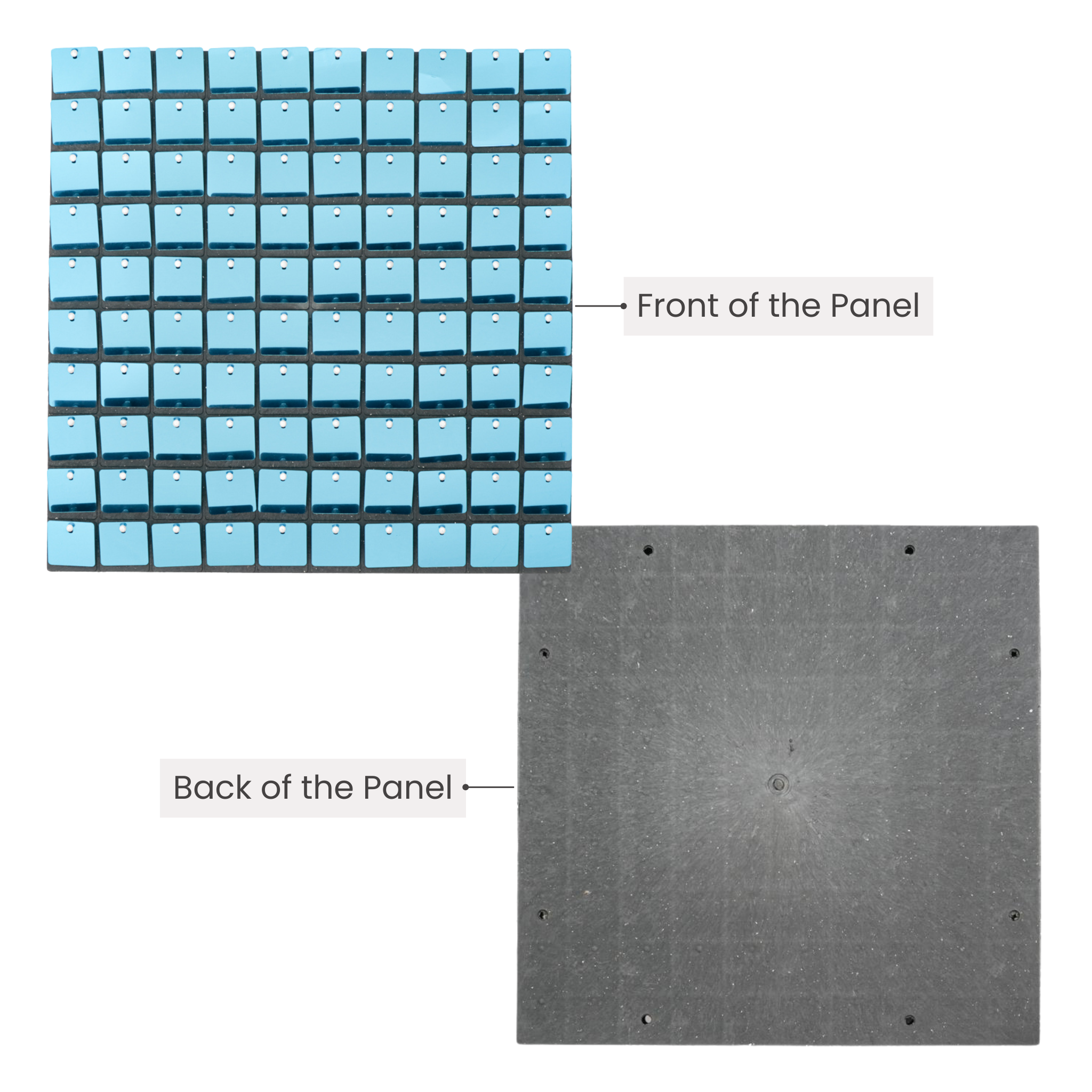 Spangle Shimmer Sequin Wall Panel Backdrops (24 pc/pk) Turquoise backside