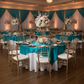 Square 72" Satin Table Overlay - Peacock