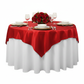 Square 72" Satin Table Overlay - Red | charger plate | wine goblet | tablecloth | centerpiece |