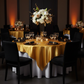 Square 90"x90" Satin Table Overlay - Bright Gold