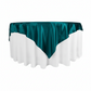 Square 90"x90" Satin Table Overlay - Peacock